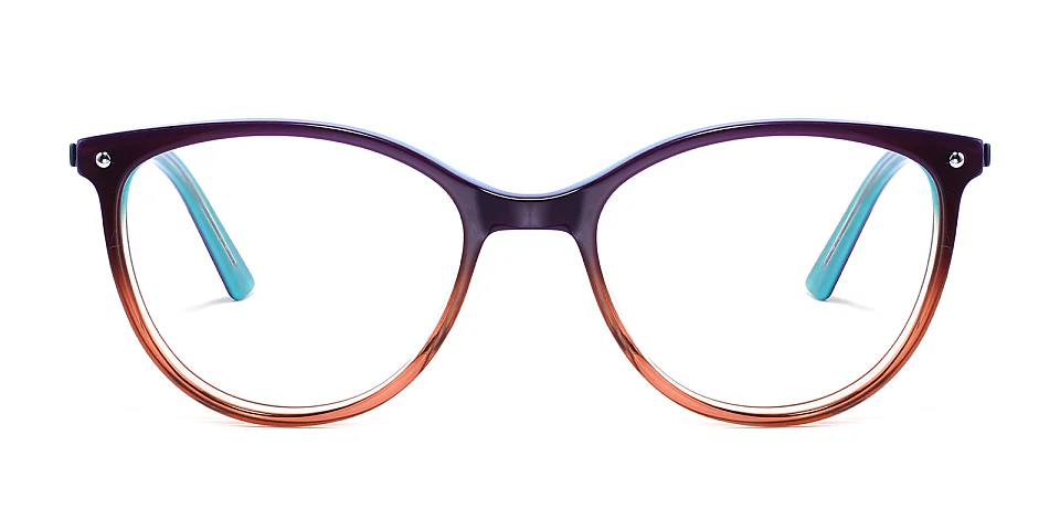 Cleo purple brown   Acetate  Eyeglasses