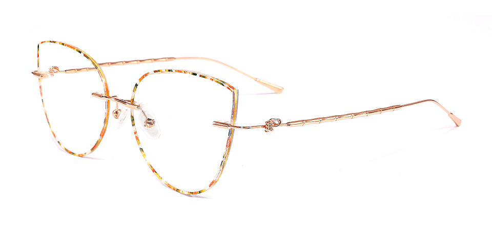 Chaya yellow floral   Metal  Eyeglasses