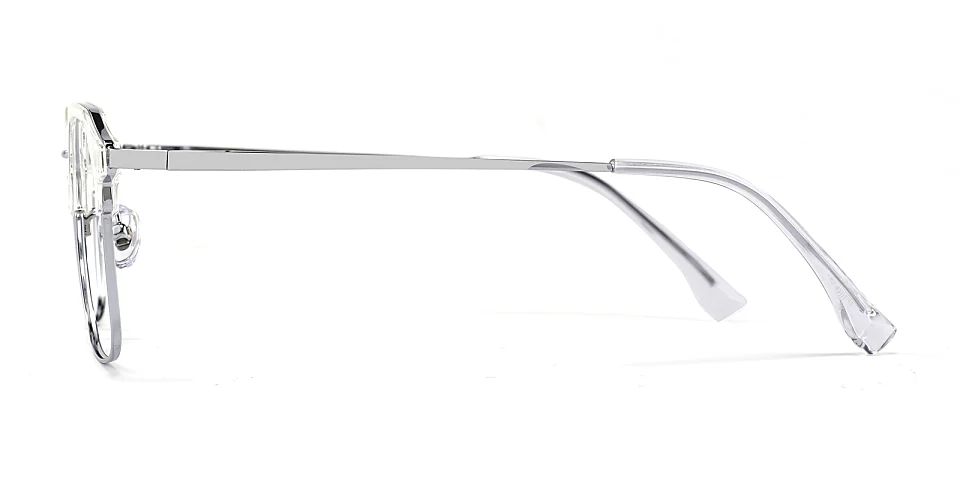Calvin clear silver   Metal  Eyeglasses