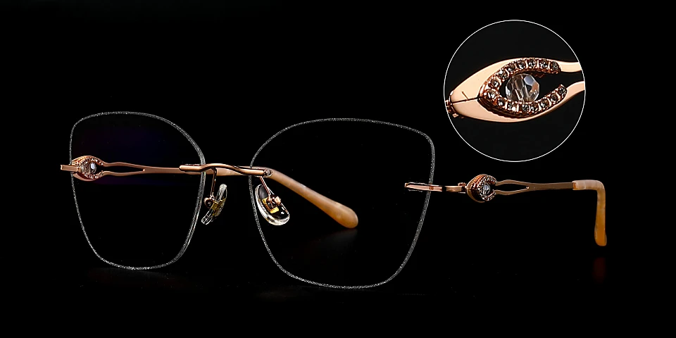 Whitney silver rose gold   Titanium  Eyeglasses