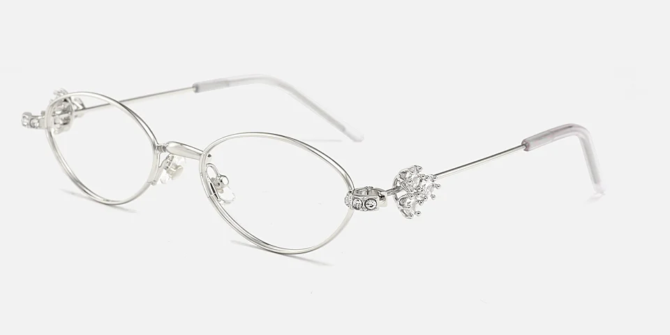 Lorena silver   Metal  Eyeglasses