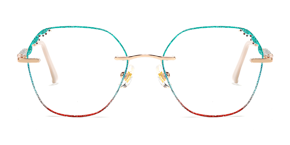 Laec green red   Metal  Eyeglasses