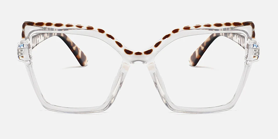 Lennox leopard clear   Plastic  Eyeglasses