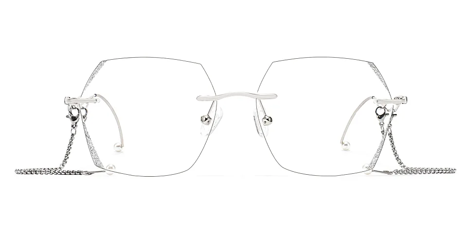 Bling silver   Metal  Eyeglasses