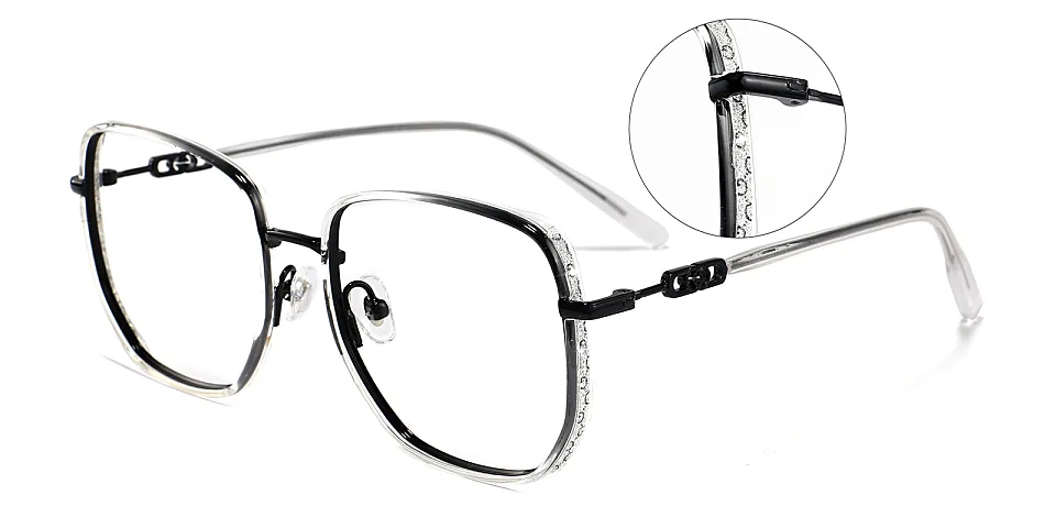 Charlie black clear   Plastic  Eyeglasses