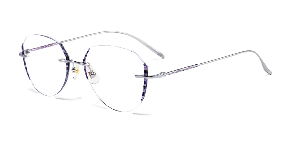 Freda purple tortoise   Metal  Eyeglasses