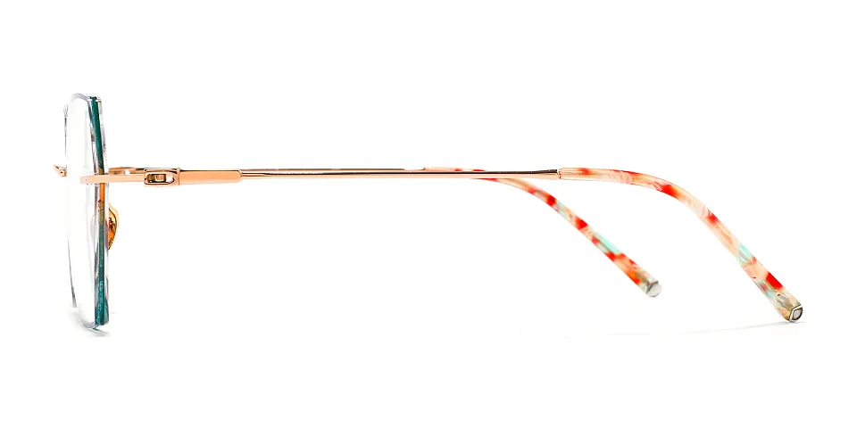 Anaya blue floral   Titanium  Eyeglasses