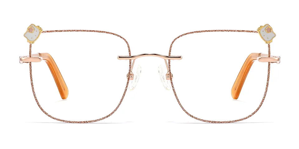 Duffy rose gold   Metal  Eyeglasses