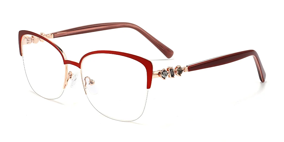 Ramona red   Metal  Eyeglasses
