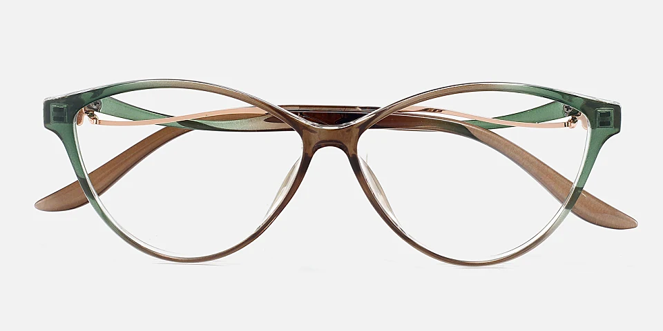 Lunaria green brown   Plastic  Eyeglasses