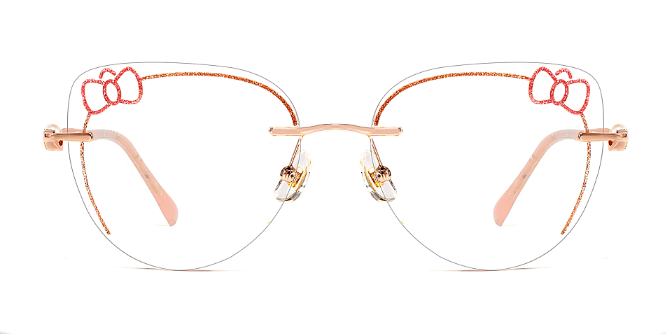 Kitty pink rose gold   Metal  Eyeglasses