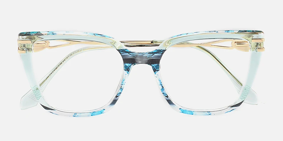 Anella green blue floral   Plastic  Eyeglasses