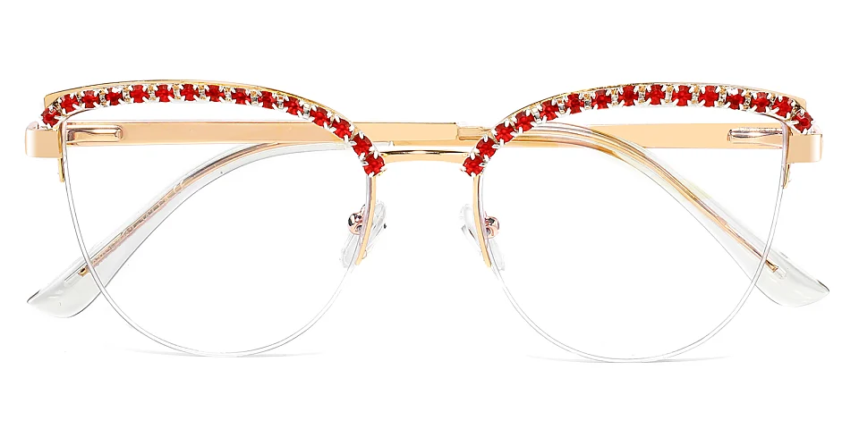Morning red diamond   Metal  Eyeglasses