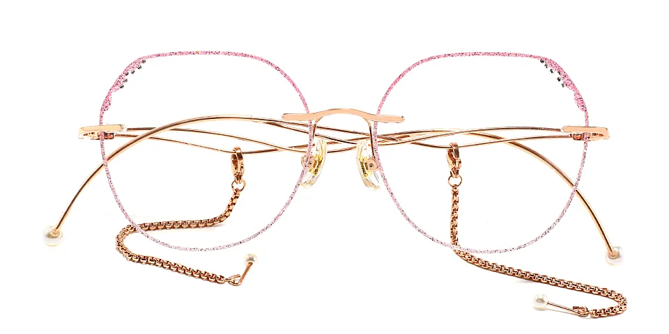 Lavender gradient pink   Metal  Eyeglasses