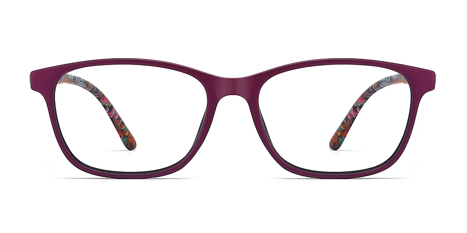Chase purple floral   Plastic  Eyeglasses
