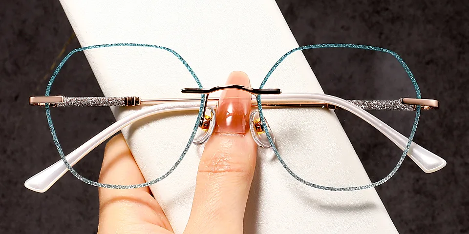 Gem gradient blue   Metal  Eyeglasses