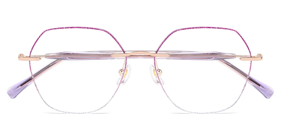 Kato purple silver   Metal  Eyeglasses