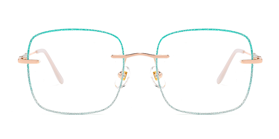 Sparkle green silver   Metal  Eyeglasses