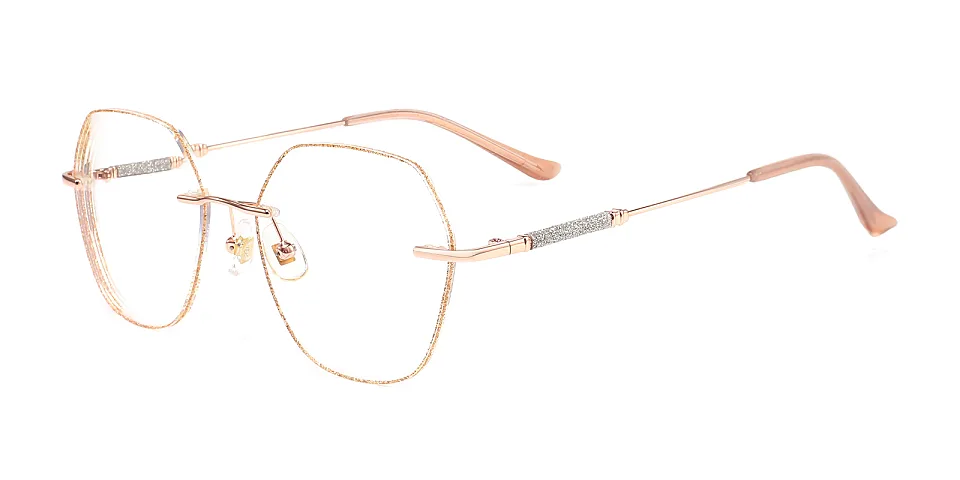 Gem gold champagne   Metal  Eyeglasses
