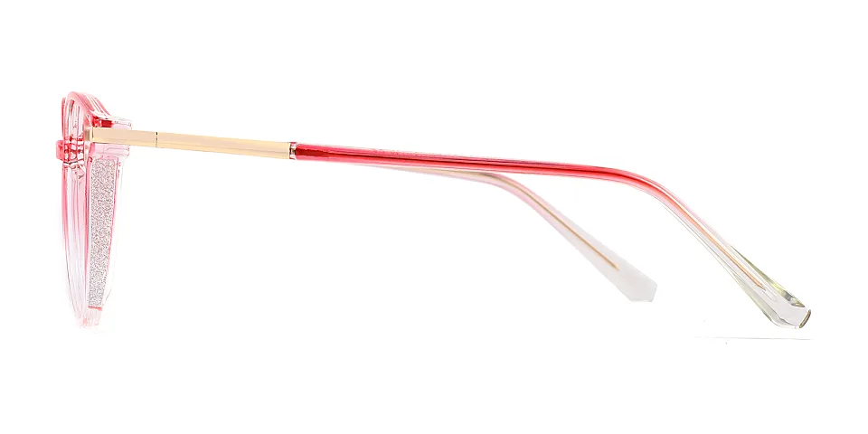 Darleen pink clear   Plastic  Eyeglasses