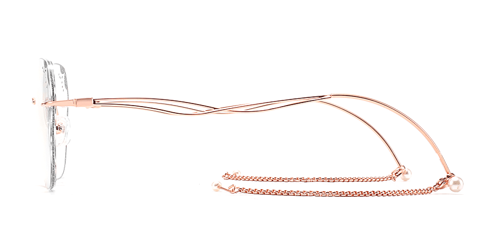 Pearl rose gold silver   Metal  Eyeglasses