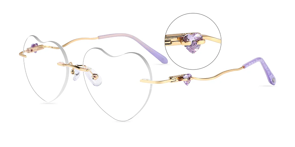 Cherish purple   Metal  Eyeglasses
