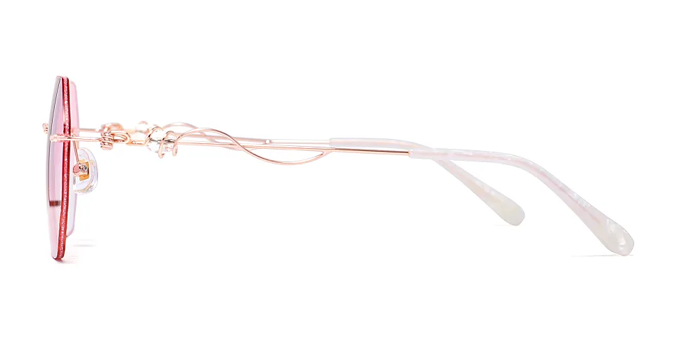 Locey pink   Metal  Sunglasses