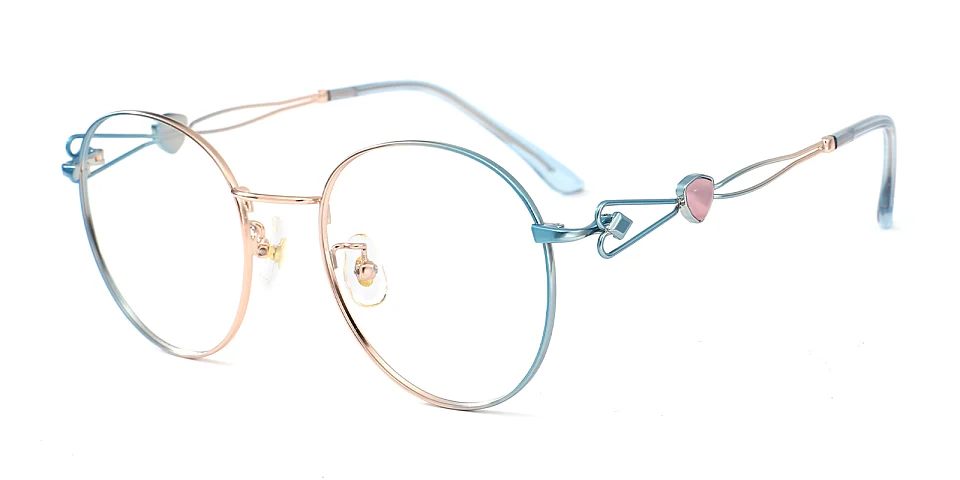 Dana blue rose gold   Metal  Eyeglasses