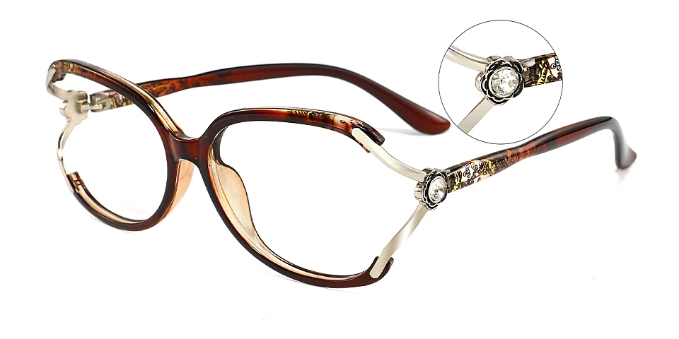 Dor brown   Plastic  Eyeglasses