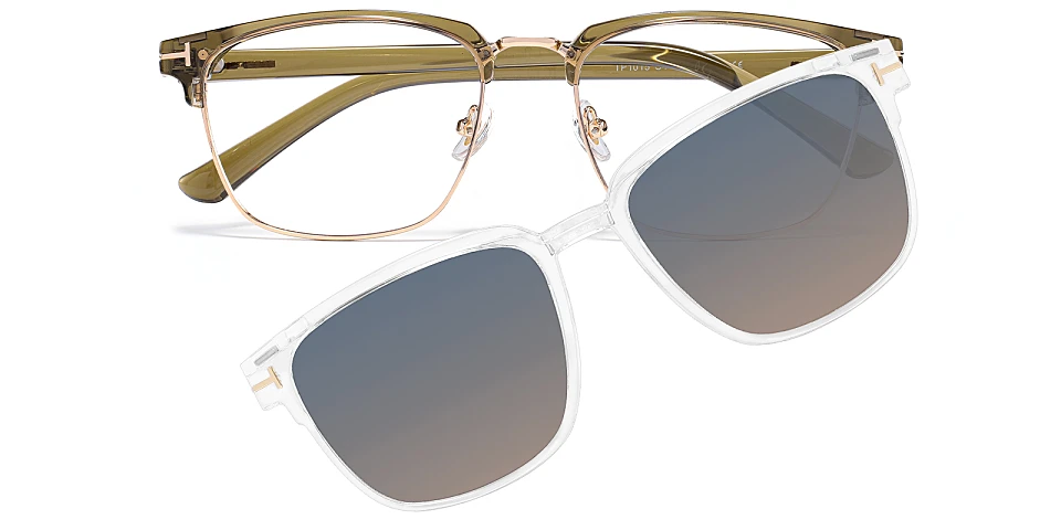 Peta seaweed grey brown   Plastic  Eyeglasses