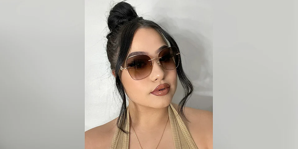 Flash rose gold   Metal  Sunglasses