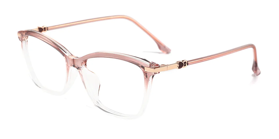 Leif pink clear   Plastic  Eyeglasses