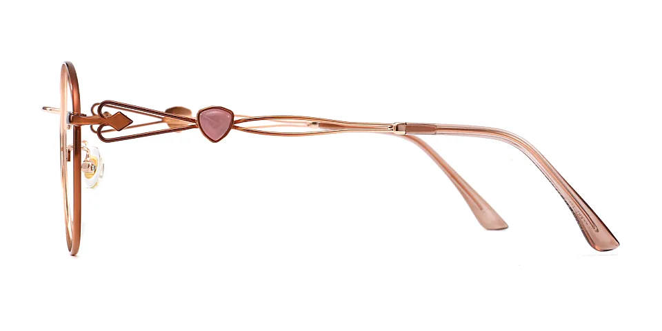 Dana brown rose gold   Metal  Eyeglasses