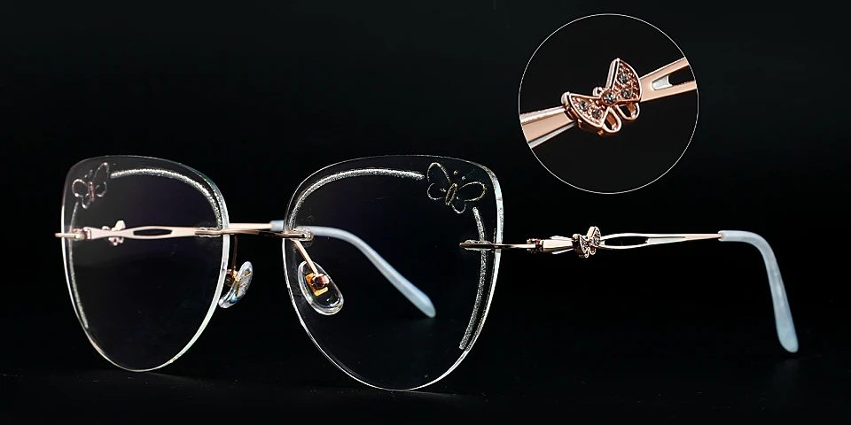 Siobhan rose gold silver   Metal  Eyeglasses
