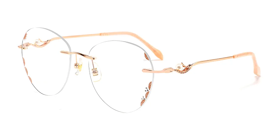 Margarite rose gold   Metal  Eyeglasses