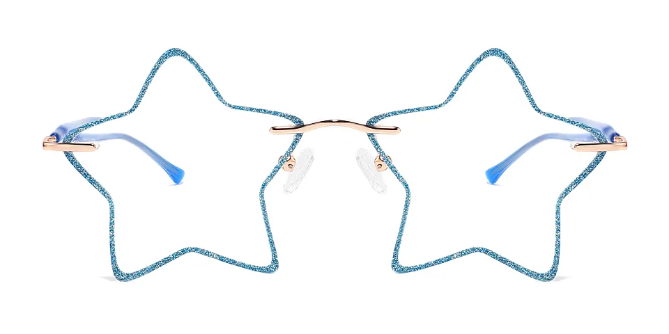 5 Stars blue   Metal  Eyeglasses