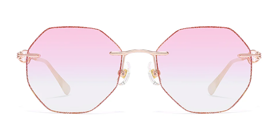 Locey pink   Metal  Sunglasses