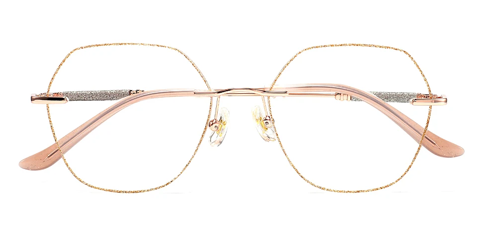 Gem gold champagne   Metal  Eyeglasses