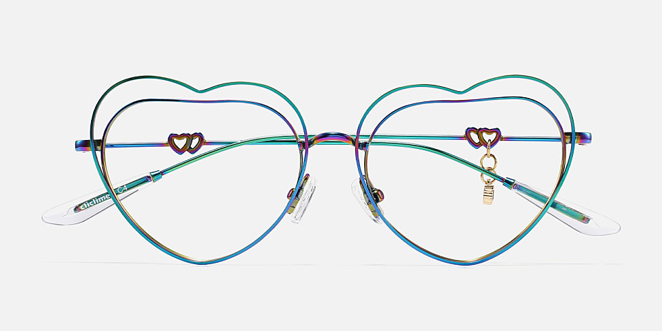 Heart multicolor   Metal  Eyeglasses