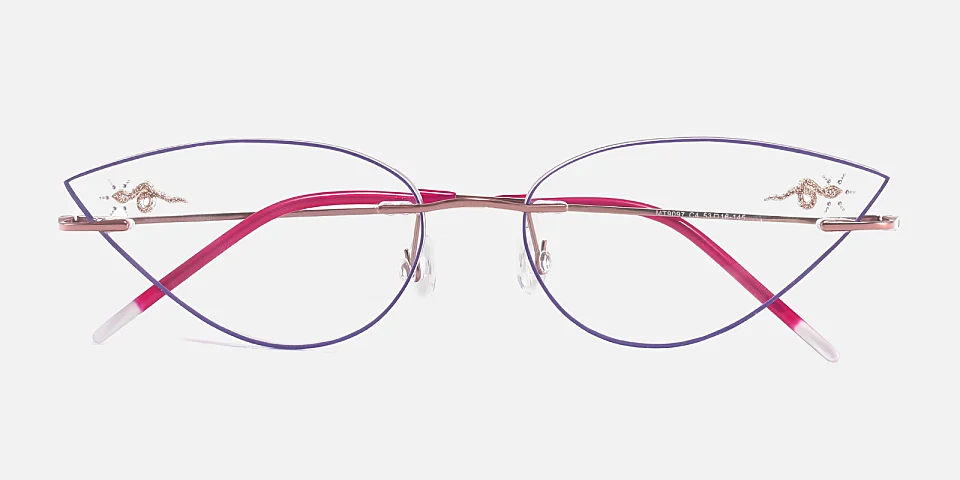 Lavinia purple   Titanium  Eyeglasses