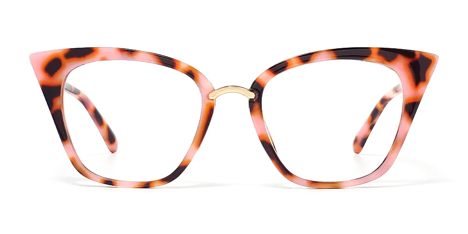Fara pink tortoise   Plastic  Eyeglasses