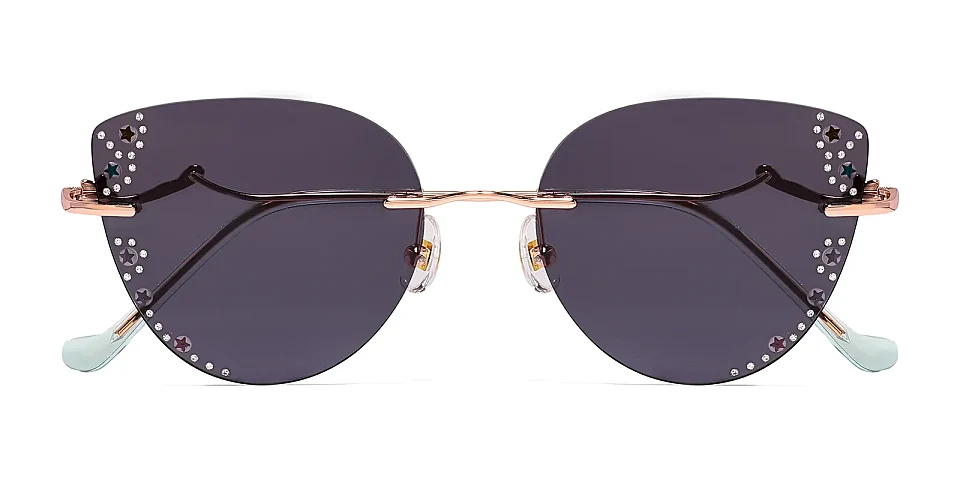 Twinkling star rose gold   Metal  Sunglasses
