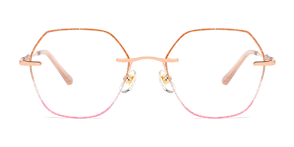 Gem rose gold pink   Metal  Eyeglasses