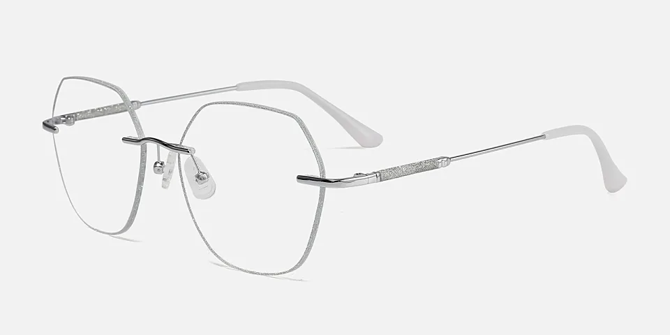 Gem silver   Metal  Eyeglasses
