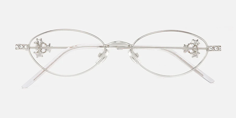 Lorena silver   Metal  Eyeglasses