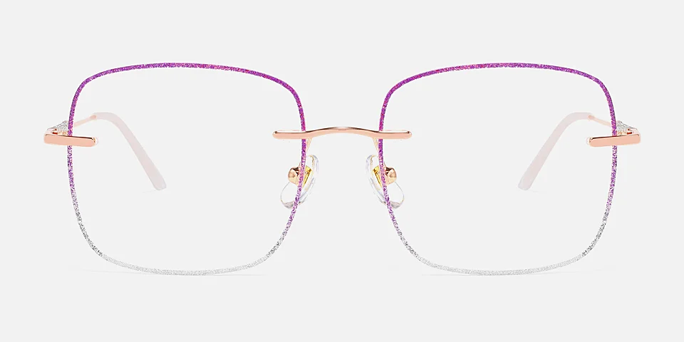 Sparkle purple silver   Metal  Eyeglasses