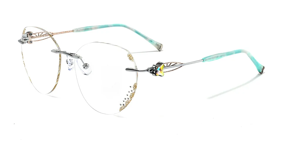 Ligeia silver gold   Metal  Eyeglasses