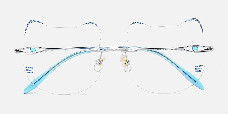 Kitty blue   Titanium  Eyeglasses