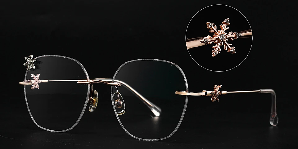Snow silver   Metal  Eyeglasses