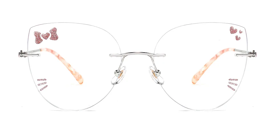 Kitty silver pink   Titanium  Eyeglasses